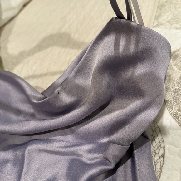 Jenny Yoo Addison Slip Dress in Lilac Mist Bridesmaid Wedding - Damaged Hemline - Picture 6 of 11